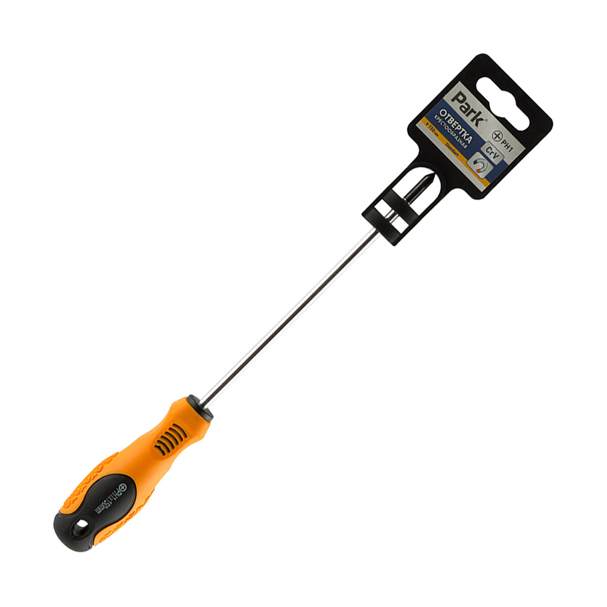 Отвертка Park крестовая "Standart" 150 мм, PH1, двухкомпонентная рукоятка