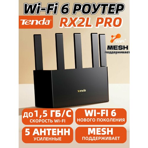 Wi-Fi роутер Tenda TX2L Pro черный 4424₽