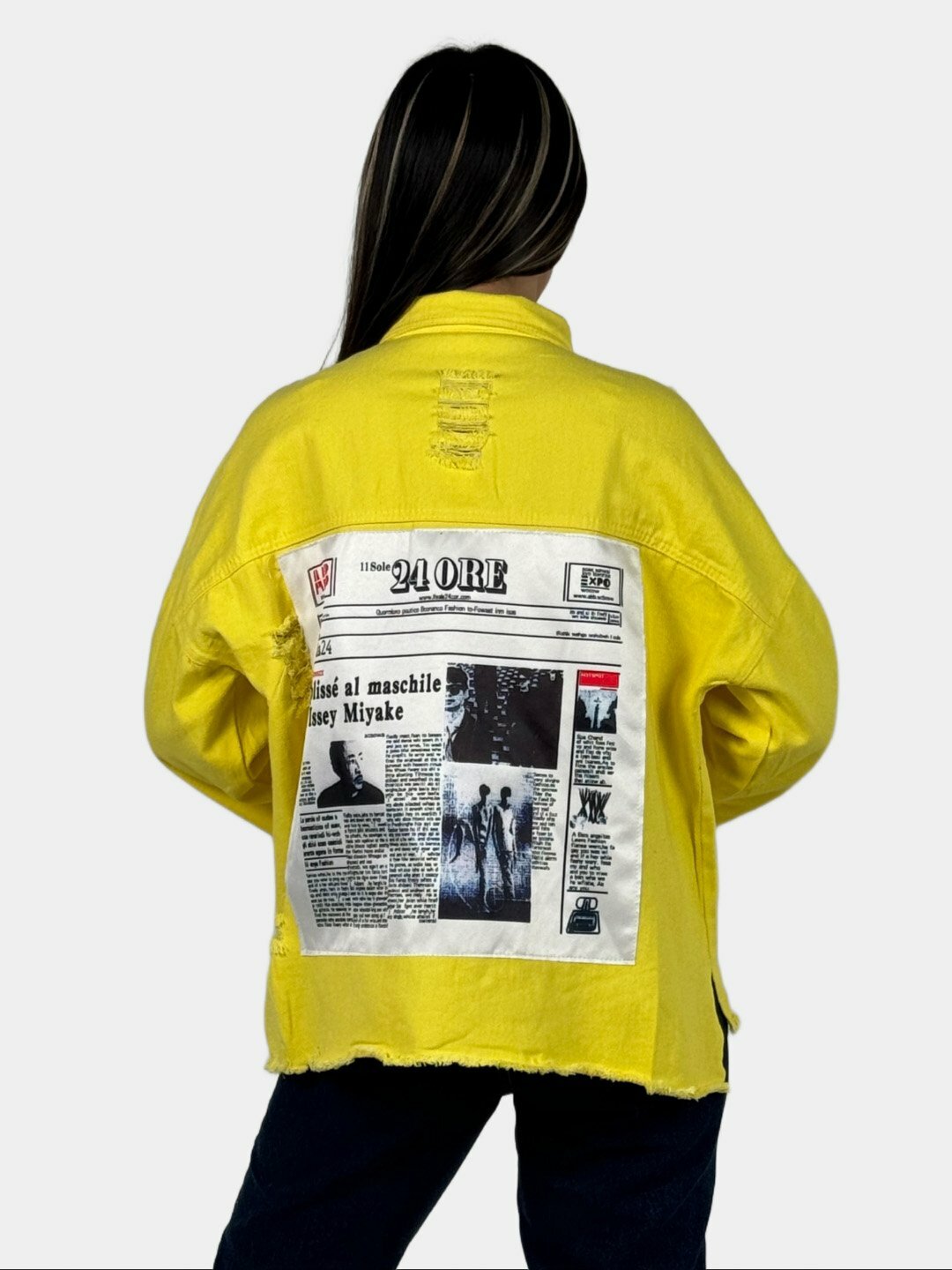 Куртка джинсовая , размер One Size, Желтый — фото 1