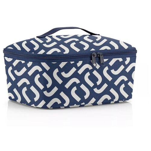 Термосумка coolerbag m pocket signature navy, Reisenthel, синий/белый, арт: LF4073 LF4073