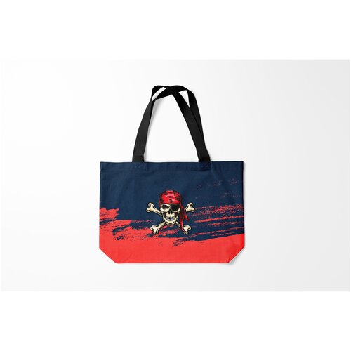 фото Сумка-шоппер / 46х35 см / популярные иллюстрации / пираты череп пират burnettie
