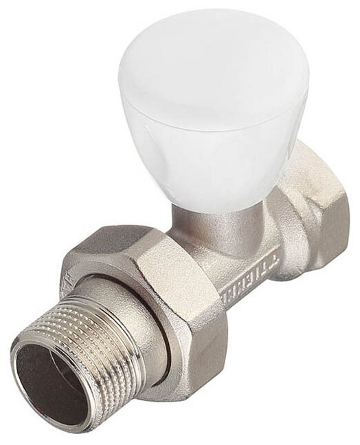 фото Клапан (вентиль) регулирующий ручной прямой Tiemme (3220016) 3/4 НР(ш) х 3/4 ВР(г) для радиатора