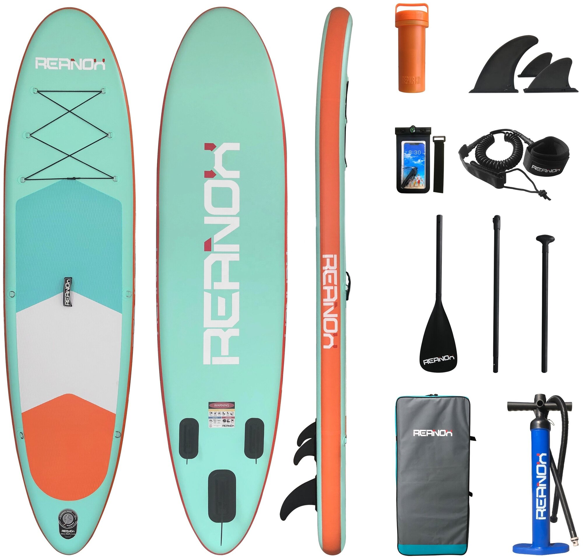 Доска для серфинга Сапборд SUP board Reanox Aqua 10.0 (305x76x16 см) + рюкзак весло насос и страховочный лиш