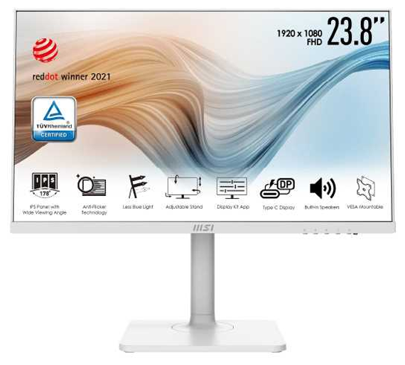 Монитор LCD Modern MD241PW 23.8' 169 1920х1080FHD IPS, nonGLARE, 250cdm2, H178V178, 10001, 100M1, 1