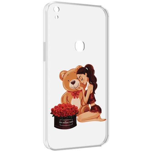 Чехол MyPads девушка-с-подарками женский для Alcatel SHINE LITE 5080X 5.0 задняя-панель-накладка-бампер