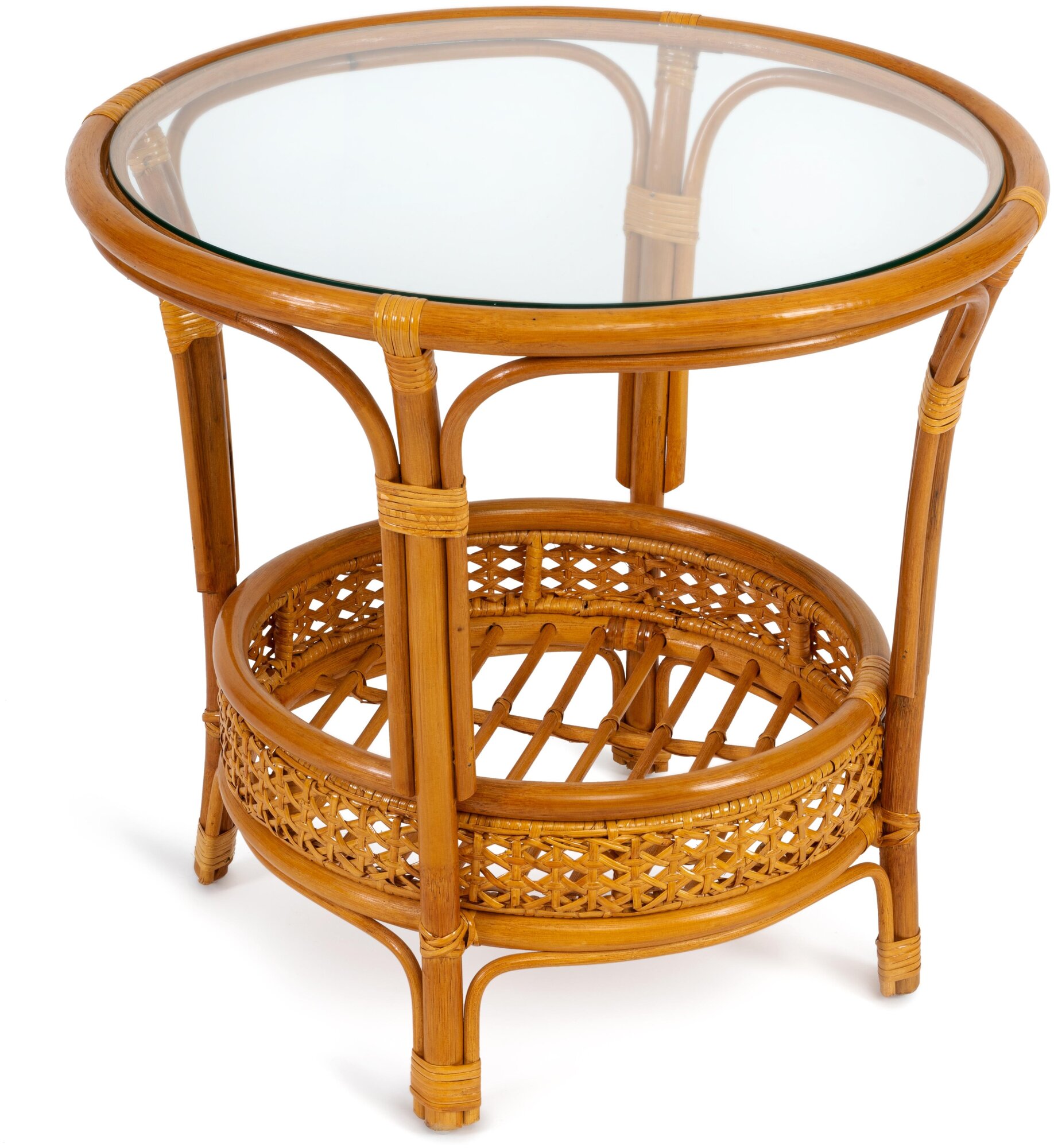 Комплект TetChair "PELANGI" 02/15 ( стол со стеклом + 4 кресла ) [без подушек] ротанг, Honey (мед) - фотография № 7