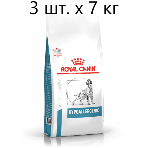 Сухой корм для собак Royal Canin Hypoallergenic DR21 при аллергии, 3 шт. х 7 кг сухой корм для собак royal canin hypoallergenic dr21 при аллергии 3 шт х 7 кг