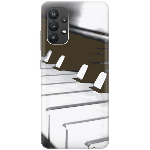 фото Силиконовый чехол на samsung galaxy a32 / самсунг а32 с принтом "черно-белые клавиши gosso