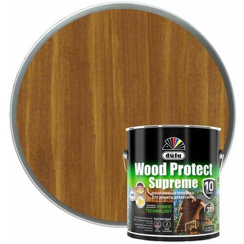Декоративная высокопрочная пропитка по дереву Dufa Wood Protect Supreme (2,5л) сибирская лиственница