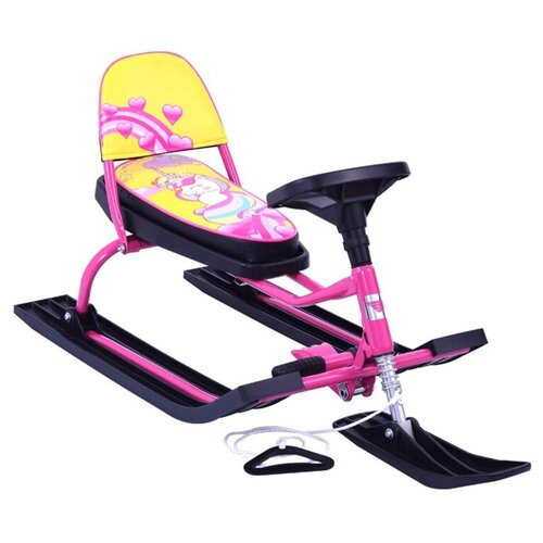 фото Снегокат 124 comfort baby friends милаша (розовый) со складной спинкой барс