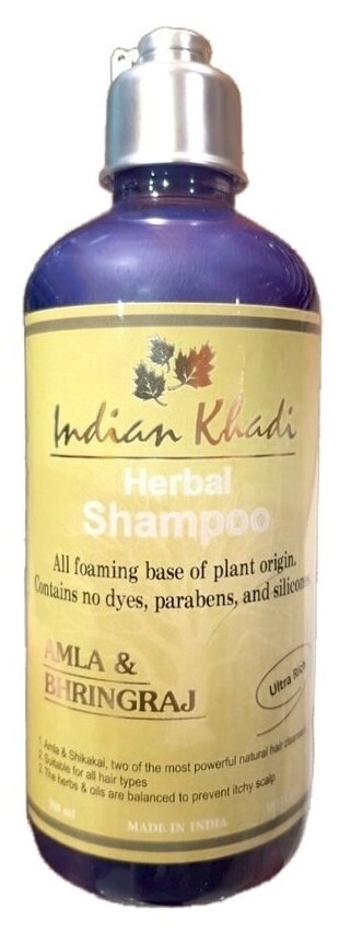 Шампунь "Амла и Брингарадж" Indian Khadi 300 ml (против выпадения волос)