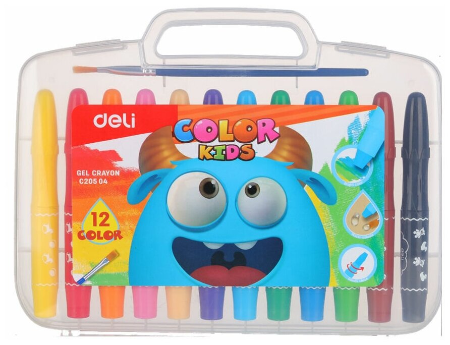 Мелки гелевые Deli Color Kids EC20504 EC20504, 12 цветов