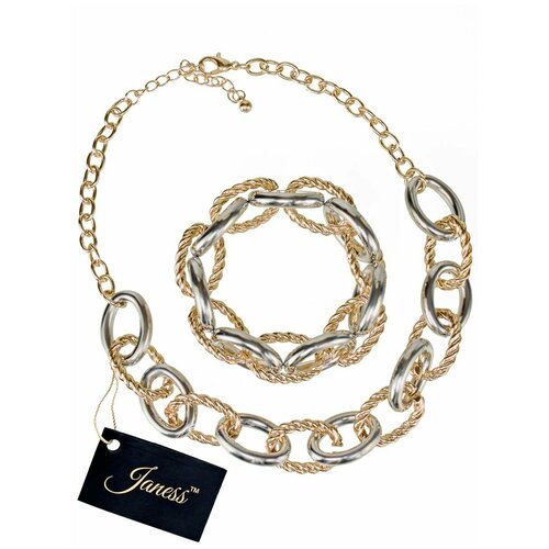 Бижутерия женская комплект Janess. Цепочка и браслет
