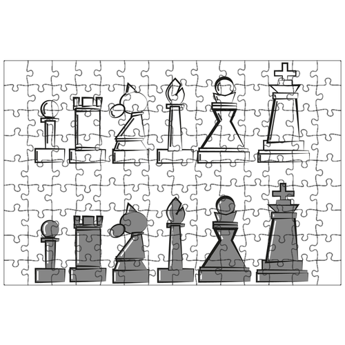 фото Магнитный пазл 27x18см."шахматы, шахматные фигуры" на холодильник lotsprints