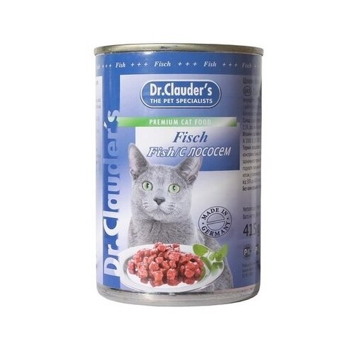 Dr.Clauders Консервы для кошек c лососем 0,415 кг 21635 (26 шт)