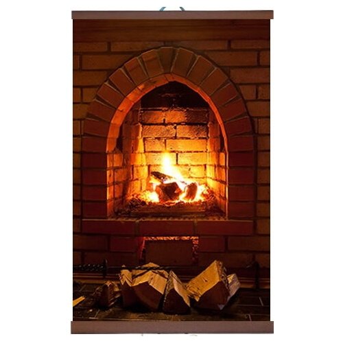 Гибкий настенный инфракрасный пленочный обогреватель Тепло Крыма Каменный камин 400 Вт 139000₽