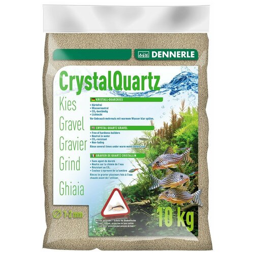 грунт dennerle crystal quartz gravel природный белый 10кг Грунт Dennerle Crystal Quartz Gravel, природный белый, 10кг