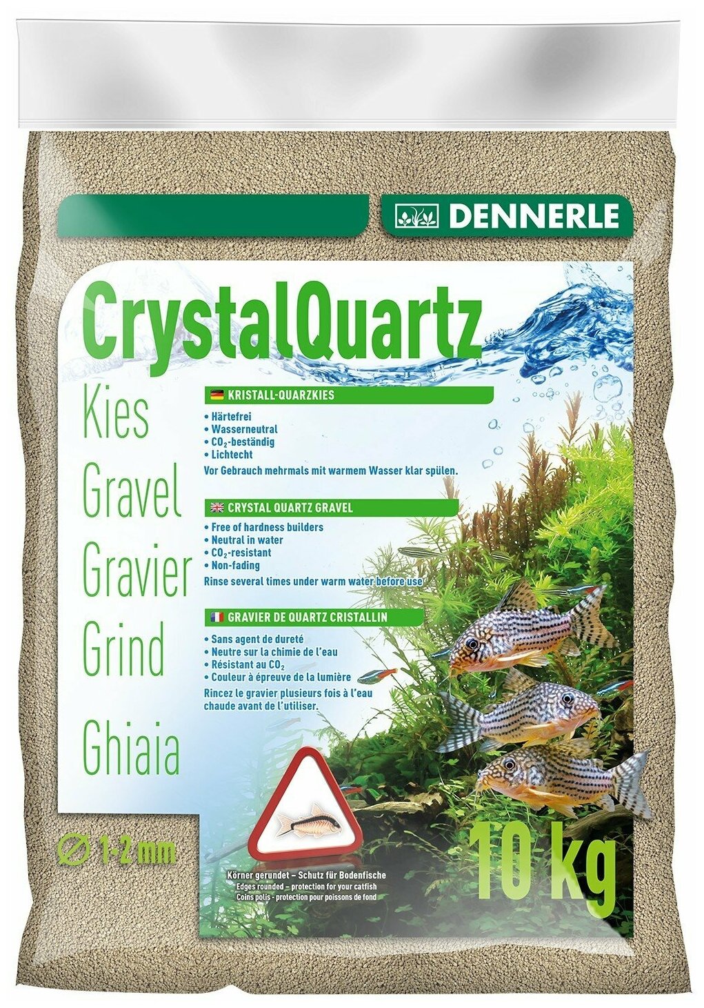 Грунт Dennerle Kristall-Quarzkies, 10 кг природный белый - фотография № 5