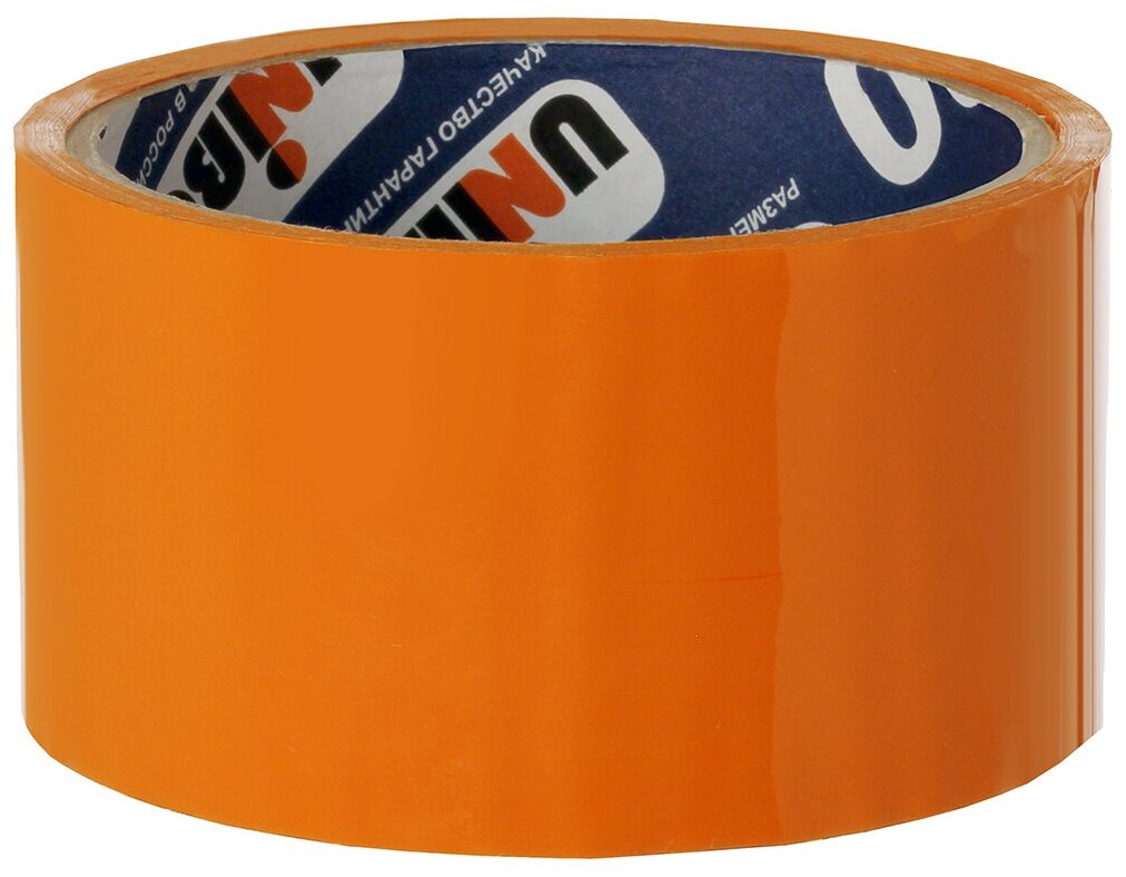 Скотч упаковочный Unibob 48 мм x 24 м, оранжевый - фотография № 2