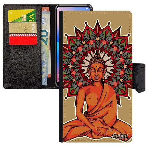 фото Красивый чехол-книжка на телефон // iphone 8 // "будда" азия статуя, utaupia, оранжевый