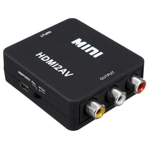 Конвертер HDMI 2AV 1080p MINI конвертер hdmi 2av 1080p гнездо hdmi вход гнезда 3rca