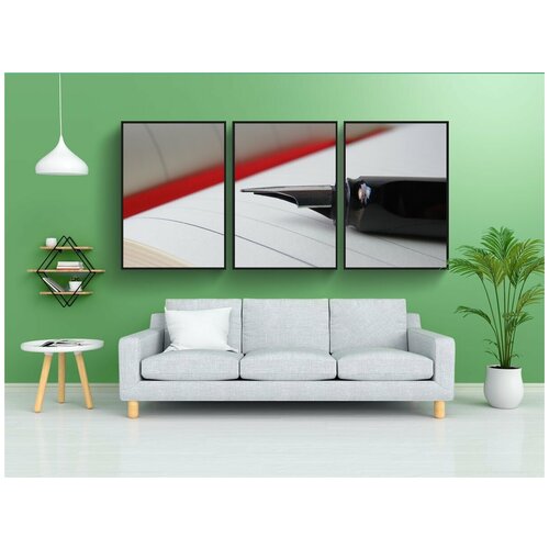 фото Набор модулных постеров для интерьера "чернильная ручка, календарь, ноутбук" 60x90 см. в тубусе, без рамки lotsprints