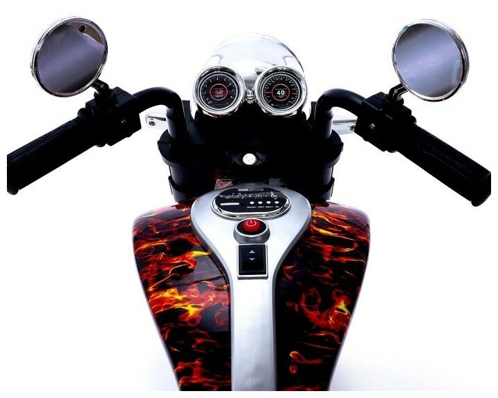 Электромотоцикл «Чоппер», 2 мотора, цвет пламя, глянец