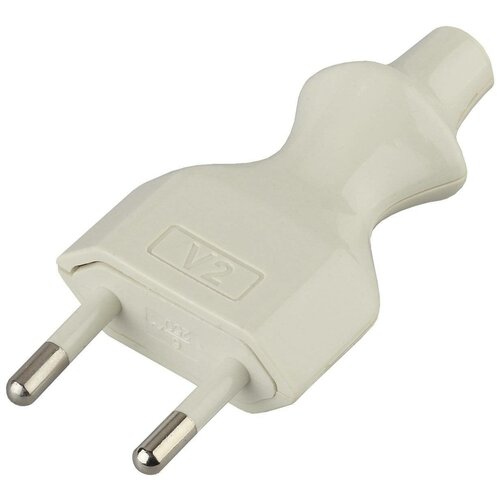 фото V2 эра вилка б/з 6a прямой ввод белая (10/200/8400) б0019184