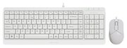 Комплект клавиатура и мышь A4Tech Fstyler F1512 клав-белый мышь-белый USB