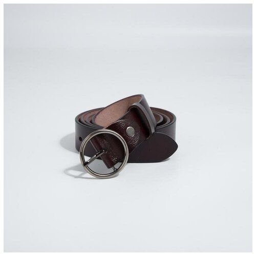 фото Ремень женский, ширина 3,5 см, винт, пряжка металл, цвет коричневый magic store