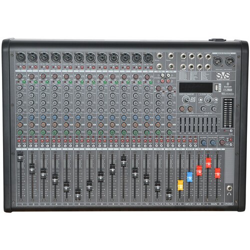 SVS Audiotechnik mixers AM-16 - микшерный пульт, 12 мик., 2 стер., DSP, MP3, Bluetooth