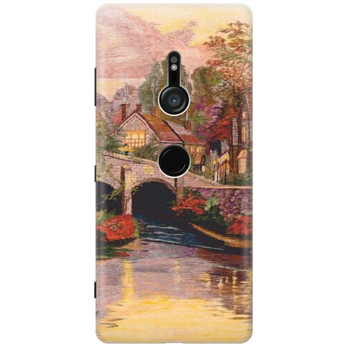 фото Re:pa накладка transparent для sony xperia xz3 с принтом "вид на живописный мост"