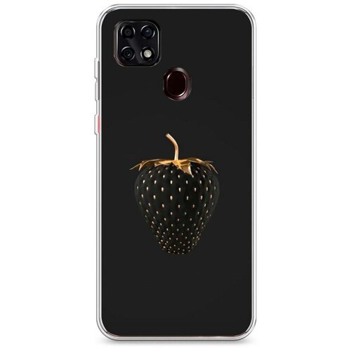 фото Силиконовый чехол "черно-золотая клубника" на zte zte blade 20 smart / зте блейд 20 смарт case place