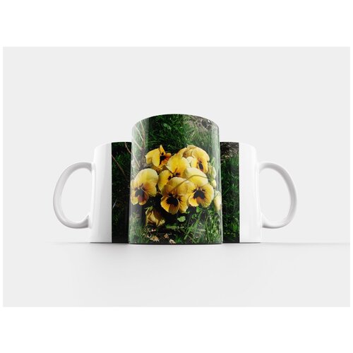 фото Кружка "анютины глазки, желтые анютины глазки, желтые цветы" 320 мл lotsprints