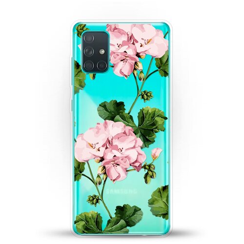 фото Силиконовый чехол розовые цветы на samsung galaxy a71 andy & paul