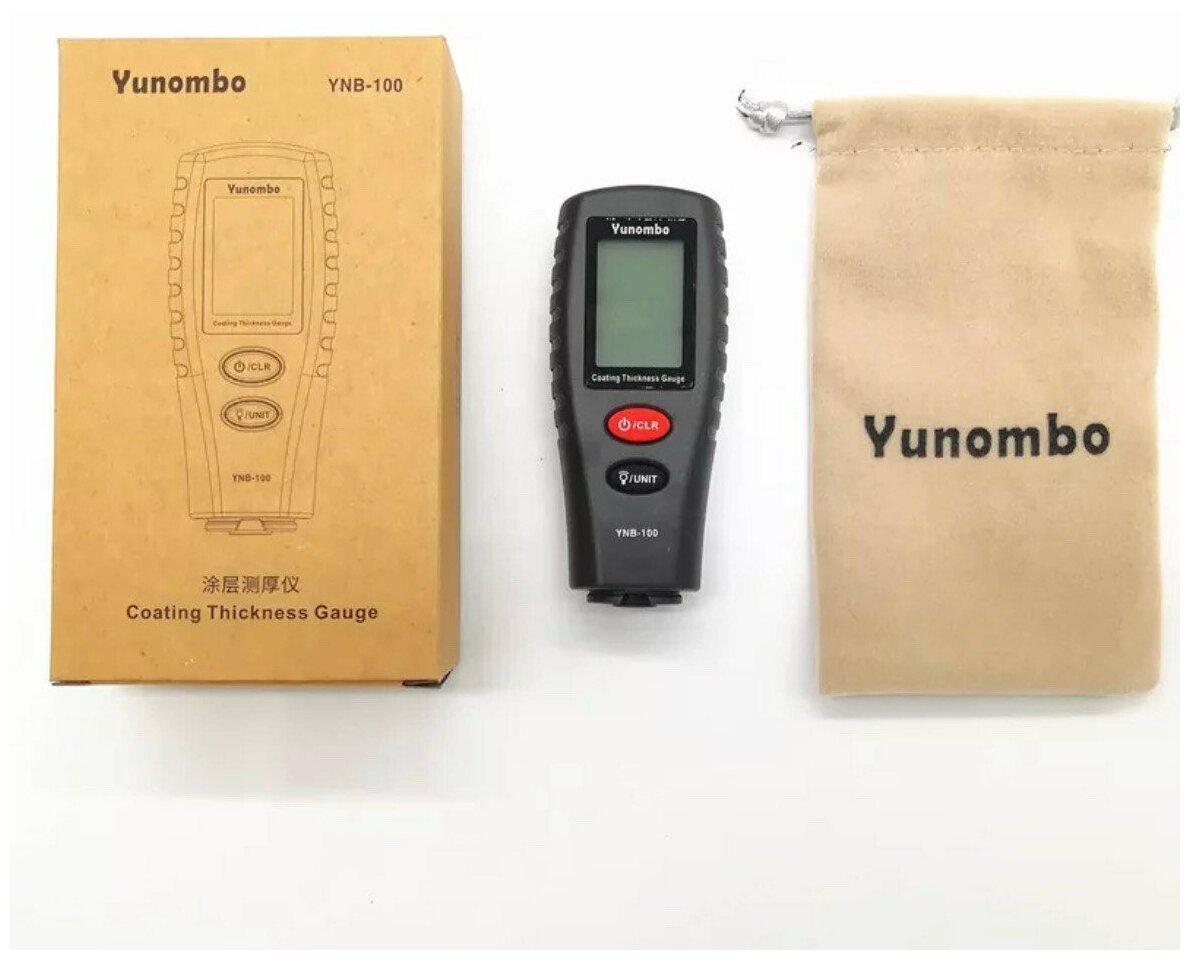Толщиномер лакокрасочного покрытия ЛКП YUNOMBO YNB-100 (батарейки в комплекте) - фотография № 17
