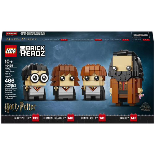 LEGO BrickHeadz 40495 Гарри, Гермиона, Рон и Хагрид, 466 дет. конструктор lego brickheadz 40554 джейк салли и его аватар