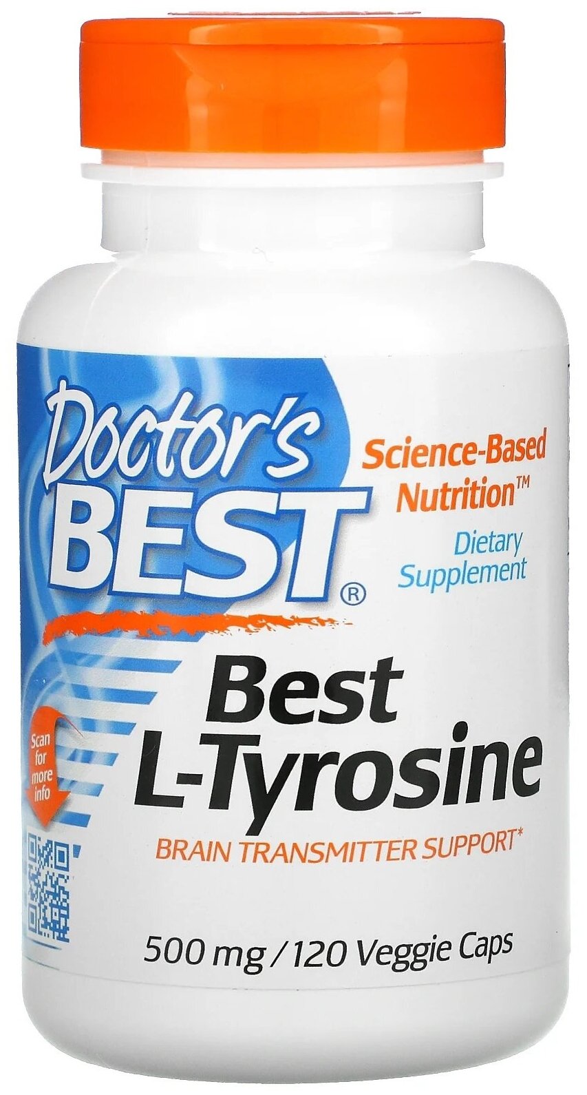 Doctor's Best L-Tyrosine (L-тирозин) 500 мг 120 капсул