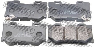 Дисковые тормозные колодки задние FEBEST 0201-V36R для Infiniti, Nissan (4 шт.)