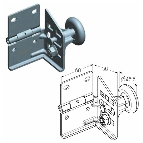 ALUTECH Кронштейн боковой, RBG700L, 401220000