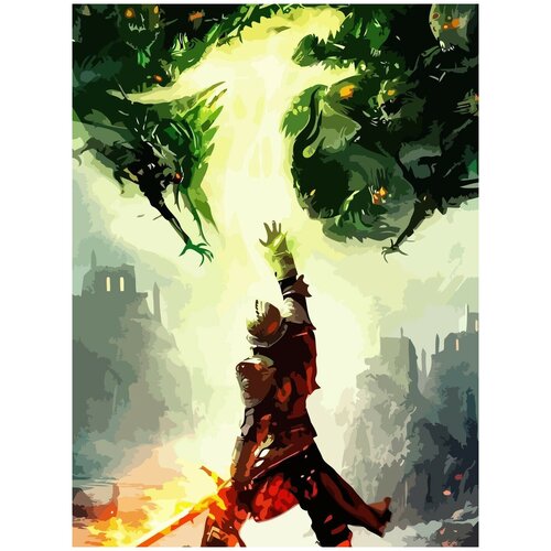 Картина по номерам на холсте Dragon Age - 8 30X40