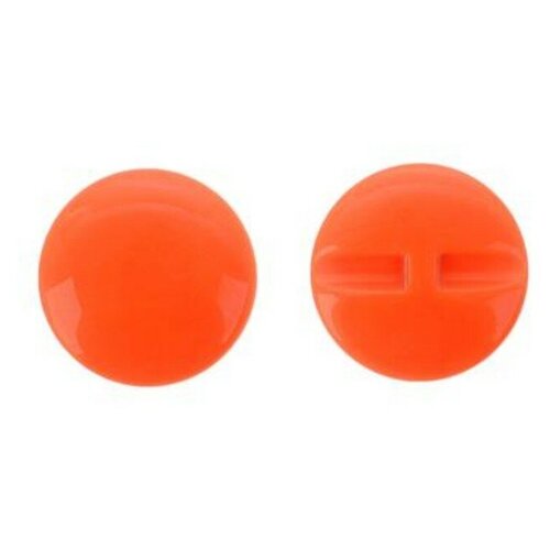 фото Пуговица большая гладкая, диаметр 37 мм, набор 50 шт., цвет оранжевый 4962105 yandex market