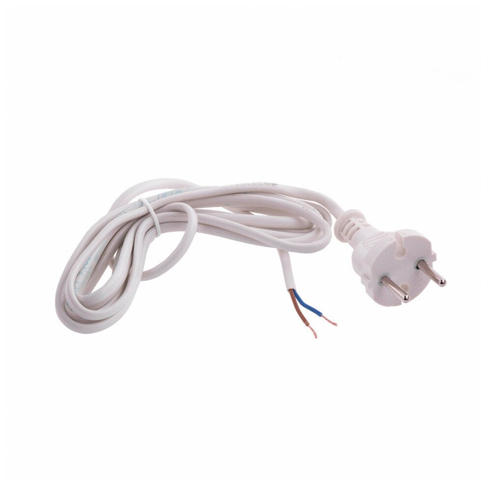 Шнур электрический соединительный для настольной лампы Сибртех 1 7м 120Вт белый тип V-1 96010