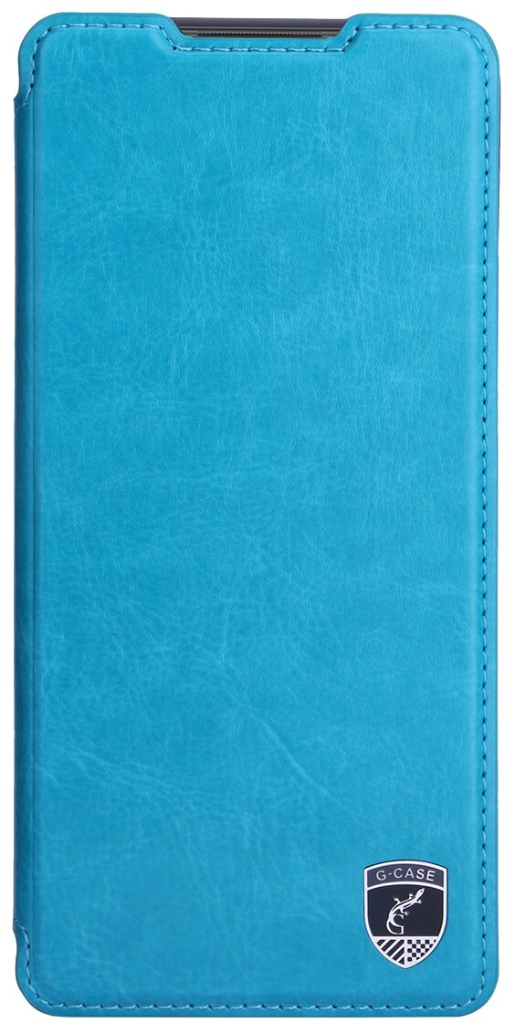 Чехол-книжка для Xiaomi Redmi Note 10 Pro / Note 10 Pro Max, G-Case Slim Premium, голубой