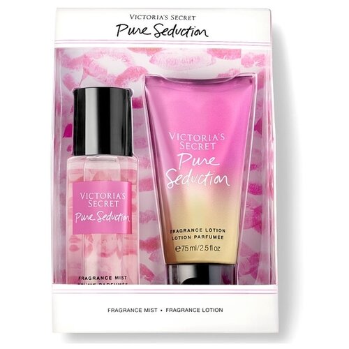 Victoria's Secret Подарочный набор Pure Seduction лосьон для тела + ароматический спрей для тела, 75 мл