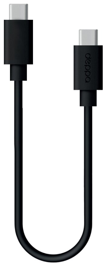 Кабель Deppa (72302) USB-C - USB-C черный 1,2 м, 3A