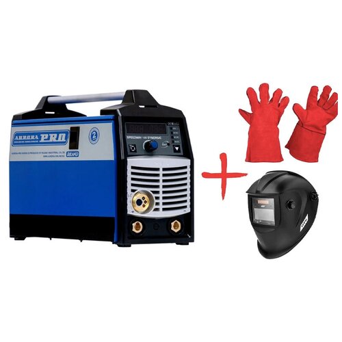 Сварочный полуавтомат Aurora SPEEDWAY 160 SYNERGIC Маска сварочная Хамелеон краги и спрей антипригарный 3530000₽