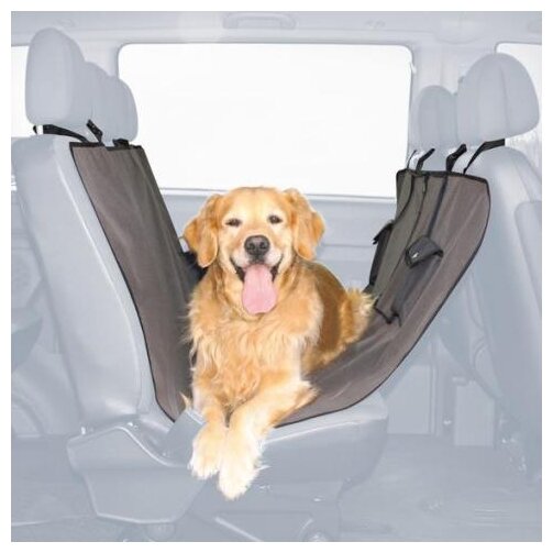 Trixie Подстилка автомобильная для собак всех размеров, 1,4х1,45 м, серая-коричневая - фото №1