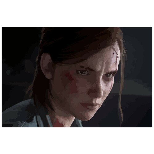 Картина по номерам на холсте игра Last of Us Элли - 6569 Г 60x40