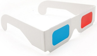 Анаглифные 3D очки красный/синий (5 шт./уп.)